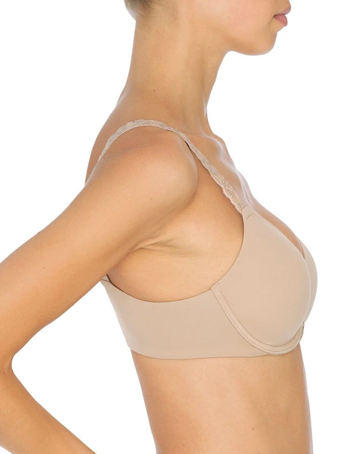 Pure Luxe Custom Coverage Contour Underwire Bra - Cafe
