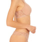 Lush Front Close Contour Underwire Bra - Rose/White