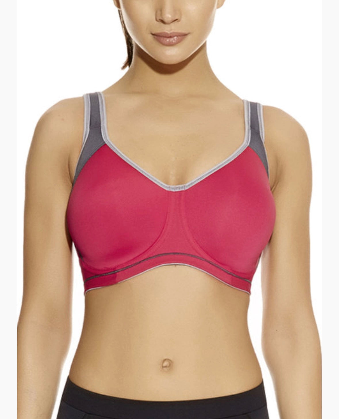 Sonic Underwire Moulded Sports Bra - Hot Crimson