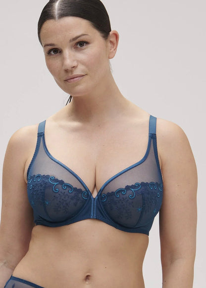 Delice Full Coverage Plunge Bra - Prestige Blue