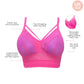 PARFAIT Mia Dot P6011 Women's Full Busted Lightly Padded Wire Free Bra - Bright pink