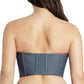 PARFAIT Dolly Denim P50118 Women's Longline Strapless Bustier - Dark Blue Denim