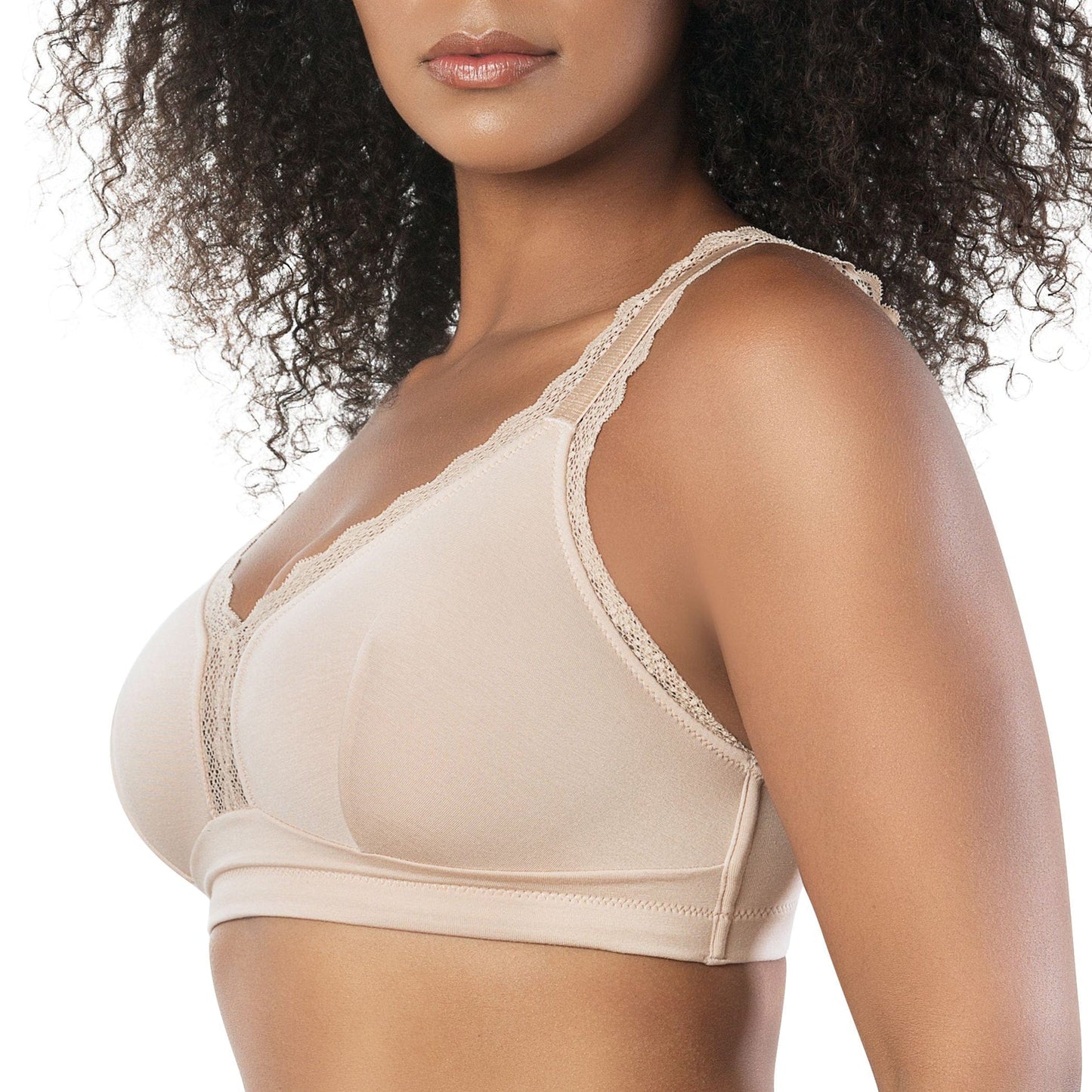 PARFAIT Dalis P5641 Women's Full Busted and Curvy Wire Free Bralette  - Bare