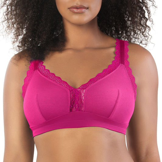 PARFAIT Dalis P5641 Women's Full Busted and Curvy Wire Free Bralette  - Bright Pink