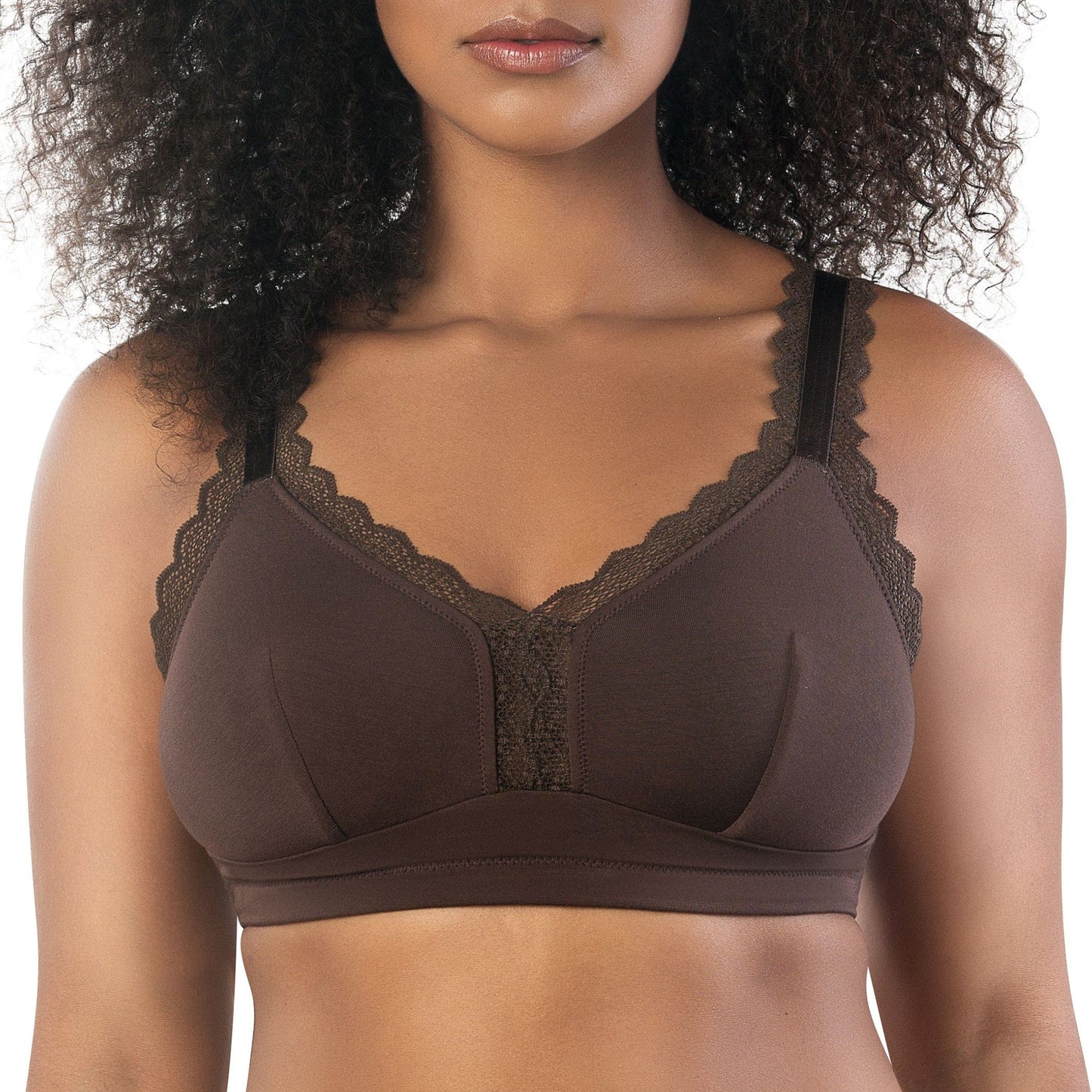 PARFAIT Dalis P5641 Women's Full Busted and Curvy Wire Free Bralette  - Deep Nude