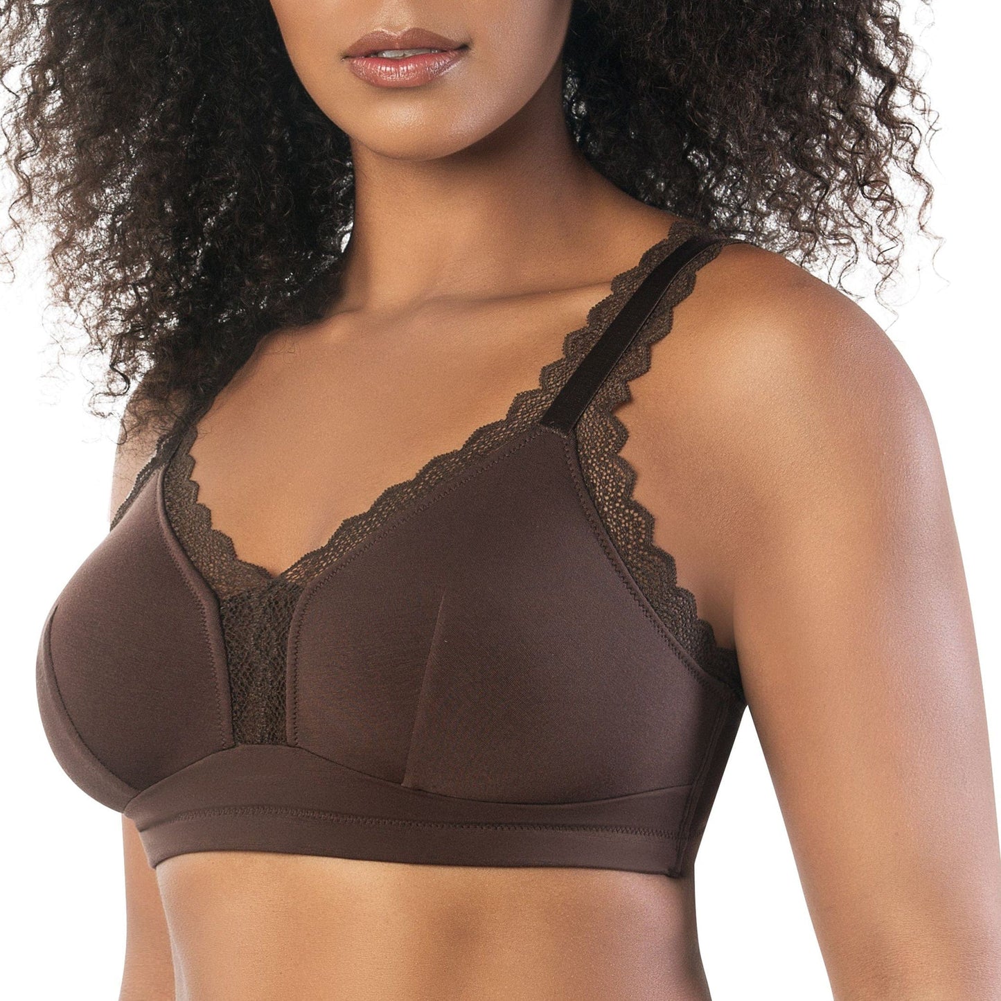 PARFAIT Dalis P5641 Women's Full Busted and Curvy Wire Free Bralette  - Deep Nude