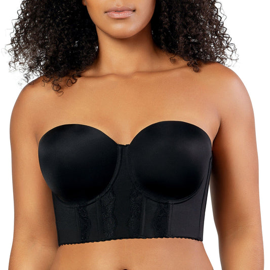 PARFAIT Elissa P50116 Women's Full Bust and Full Figure Strapless Longline Bra  - Black