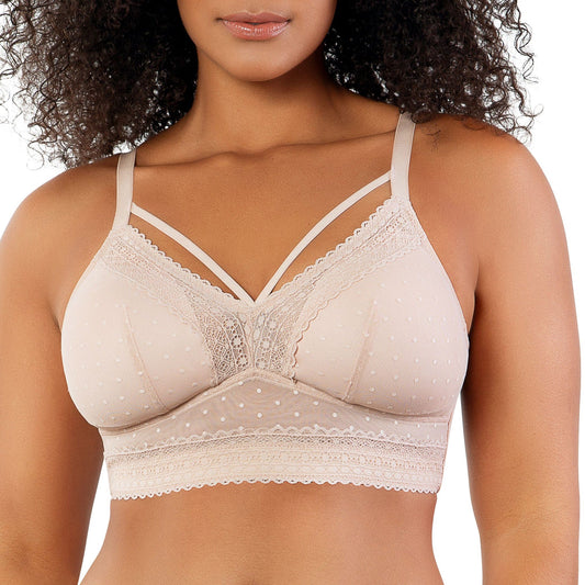 PARFAIT Mia Dot P6011 Women's Full Busted Lightly Padded Wire Free Bra - Cameo Rose