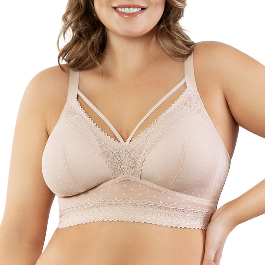PARFAIT Mia Dot P6011 Women's Full Busted Lightly Padded Wire Free Bra - Cameo Rose