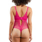 PARFAIT Mia Dot P6017 Women's Sexy Wire-free Bodysuit Lingerie - Bright Pink