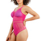 PARFAIT Mia Dot P6017 Women's Sexy Wire-free Bodysuit Lingerie - Bright Pink
