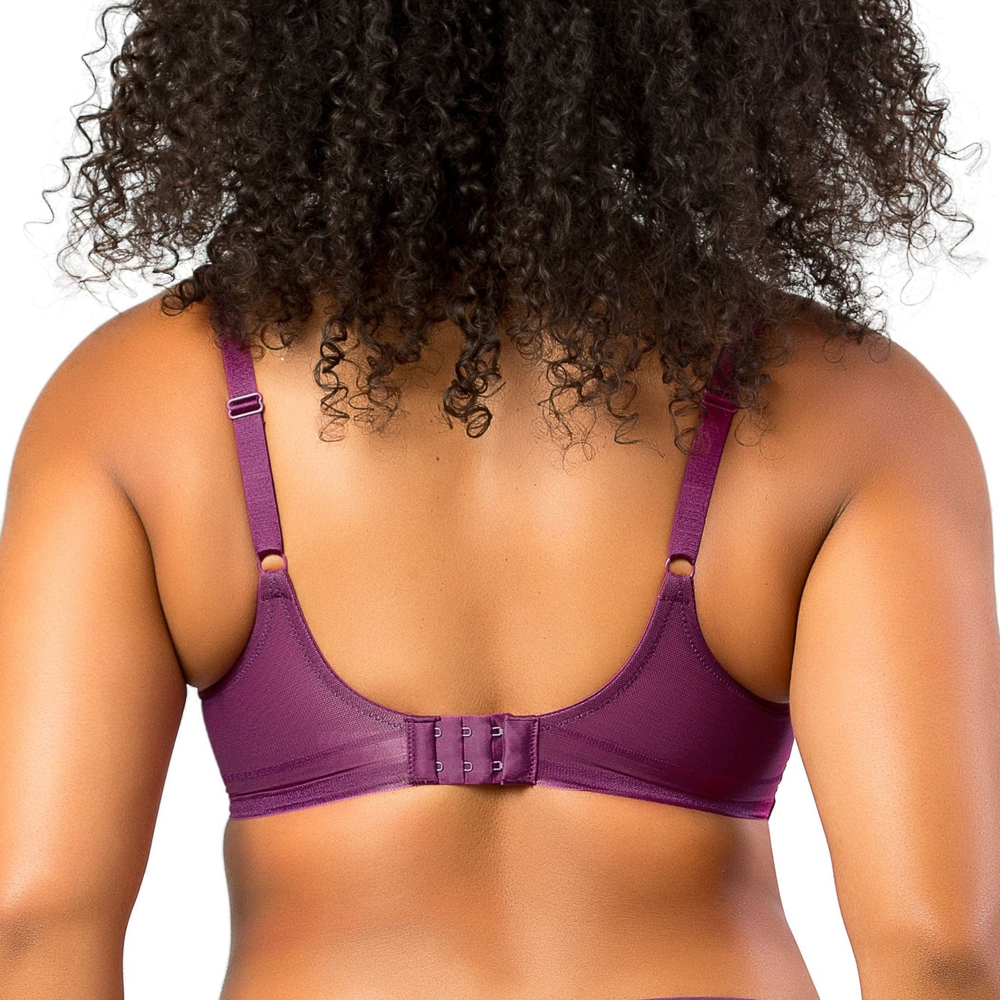 PARFAIT Shea P6062 Women's Full Bust Mesh Plunge Unlined Wired Bra - Blackberry