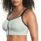 PARFAIT Wave P6052 Women's Wire-Free Front Closure Sports Bra - Silver