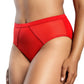 PARFAIT Micro Dressy PP306 French Cut High Waisted Sexy Sheer Panties - Racing Red