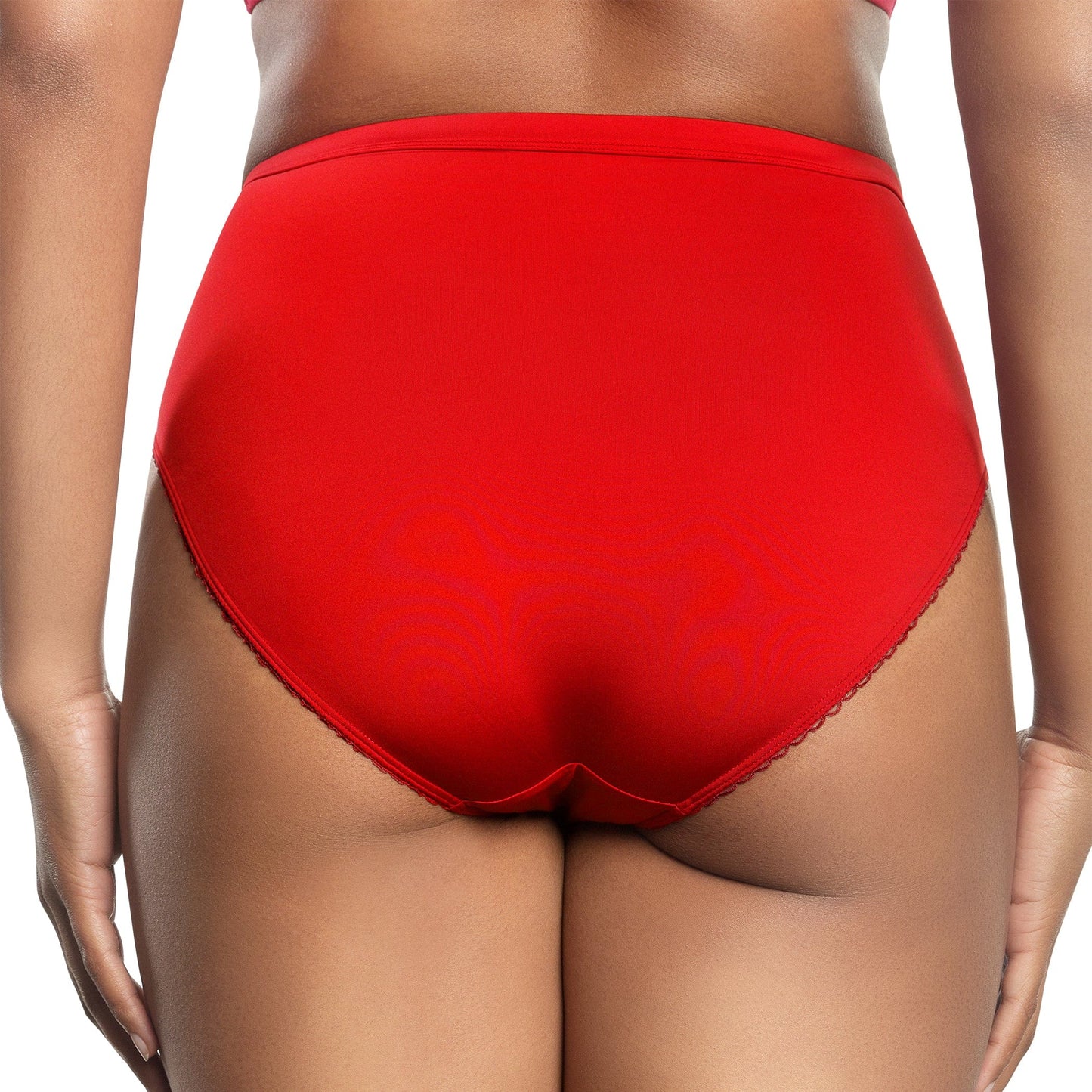 PARFAIT Micro Dressy PP306 French Cut High Waisted Sexy Sheer Panties - Racing Red