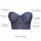 PARFAIT Dolly Denim P50118 Women's Longline Strapless Bustier - Dark Blue Denim