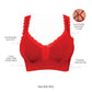 PARFAIT Dalis P5641 Women's Full Busted and Curvy Wire Free Bralette  - Racing Red