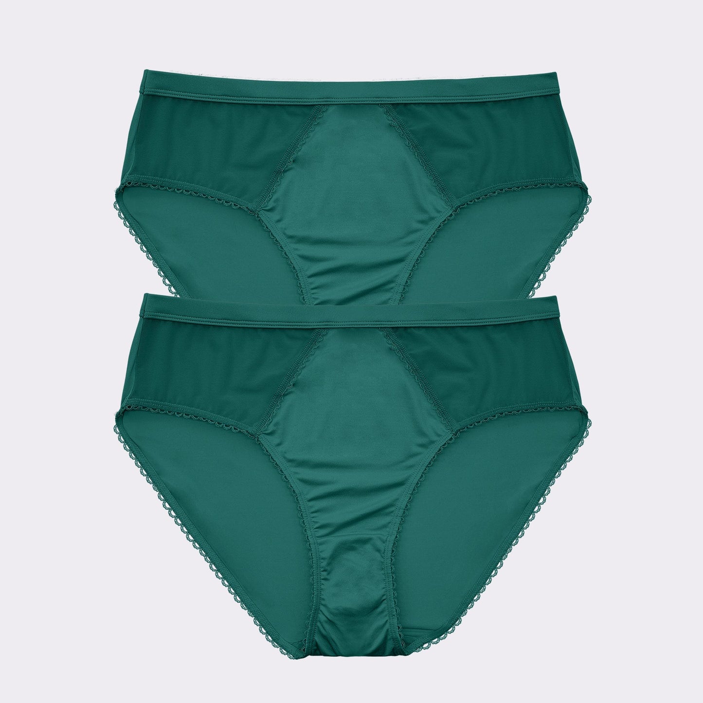 PARFAIT Micro Dressy PP306 French Cut High Waisted Sexy Sheer Panties  (2 Pack)  - Emerald